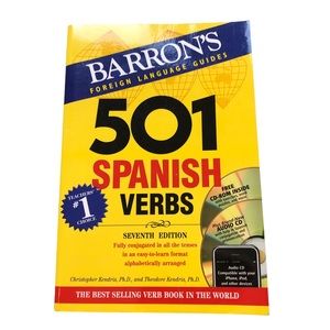 BARRON’S 501 Spanish Verbs 7th Edition Includes 2 CD ROM. This Book is Like new